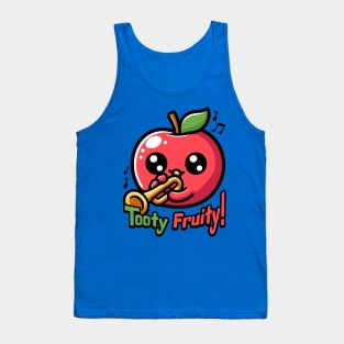 Tooty Fruity! Cute Trumpet Playing Apple Pun Tank Top